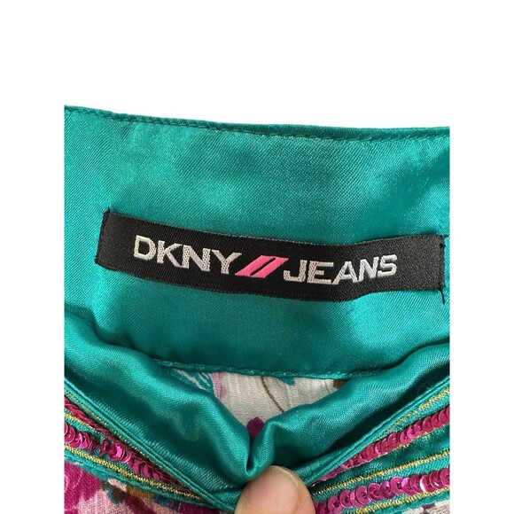 DKNY Jeans Fairy Boho Peasant Skirt With Embellished Waistband Size 7 - Picture 2 of 7